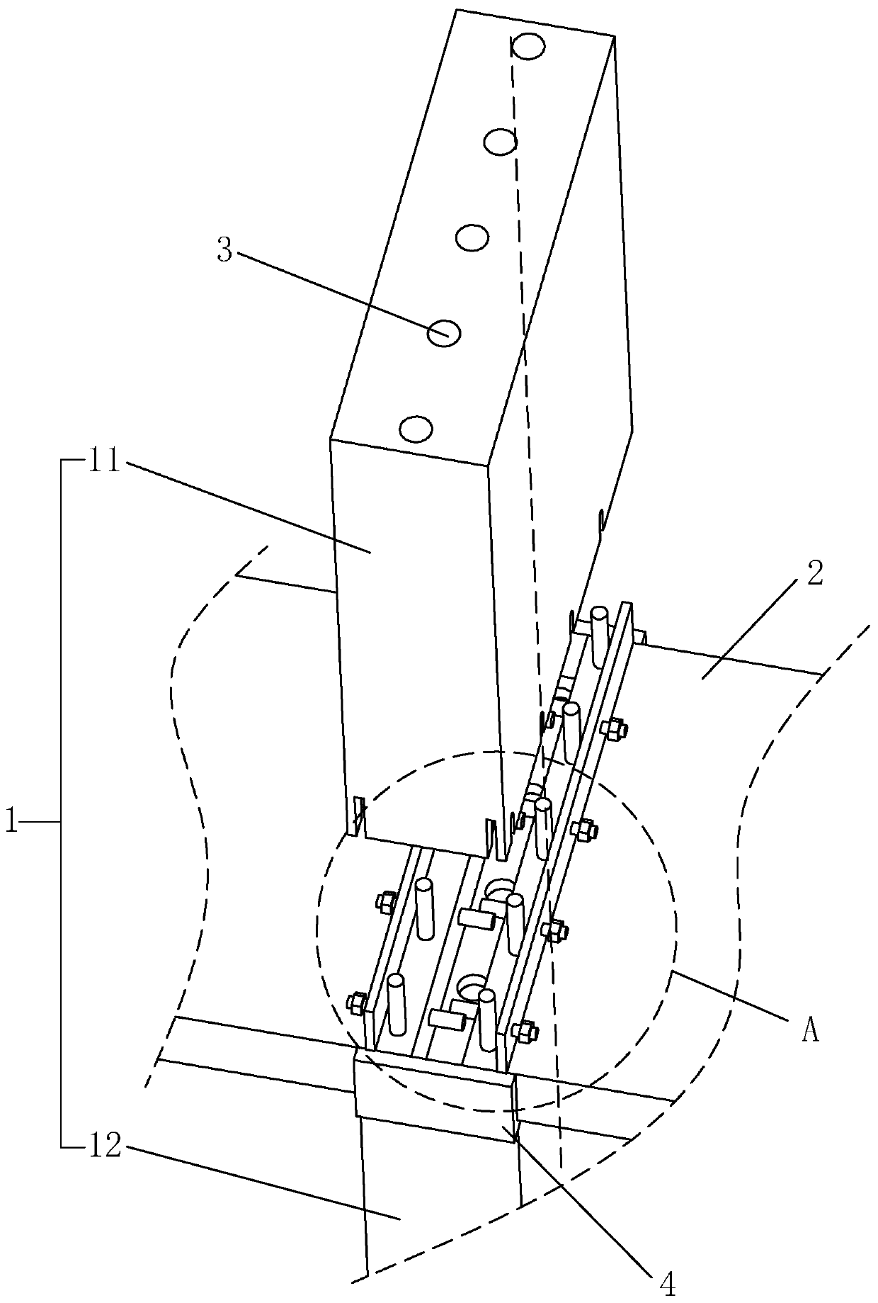 Reinforced concrete prefabricated overall-poured house structure and construction method thereof