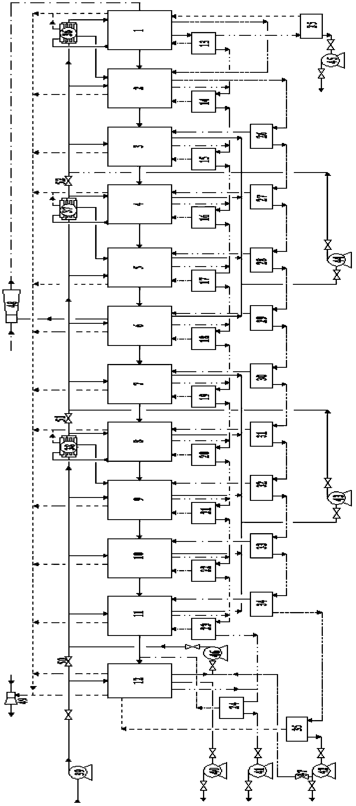 Energy-saving low-temperature multi-effect distillation sea water desalination method