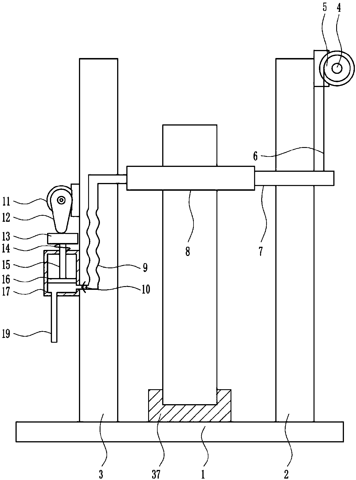 A quick painting device for cleaning natural gas pipelines