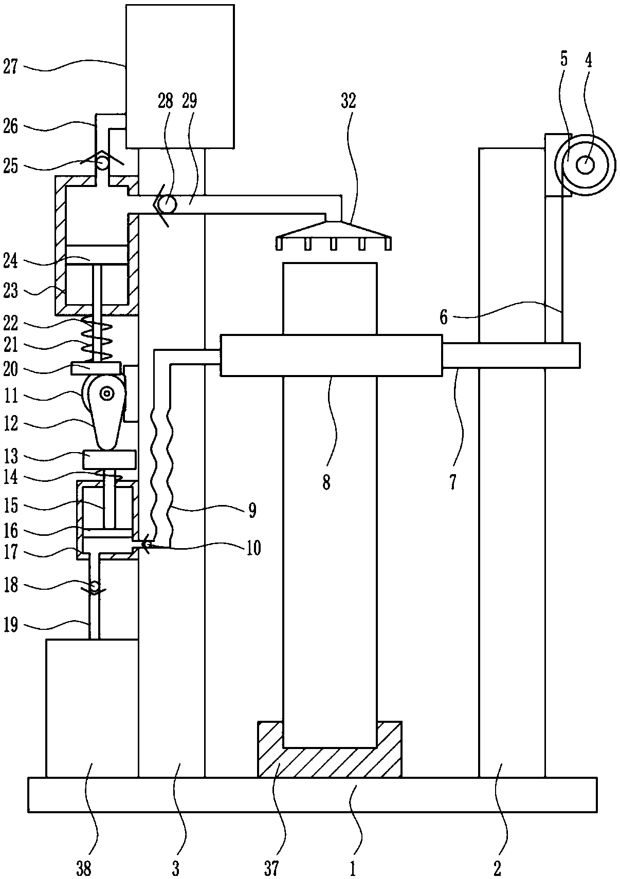 A quick painting device for cleaning natural gas pipelines