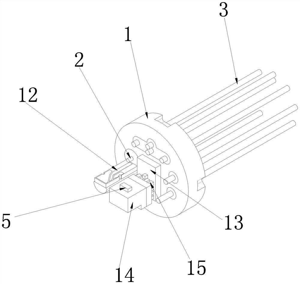 Transition block and optical chip packaging base