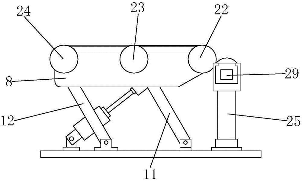 Transferring and conveying device for aluminum plate production line