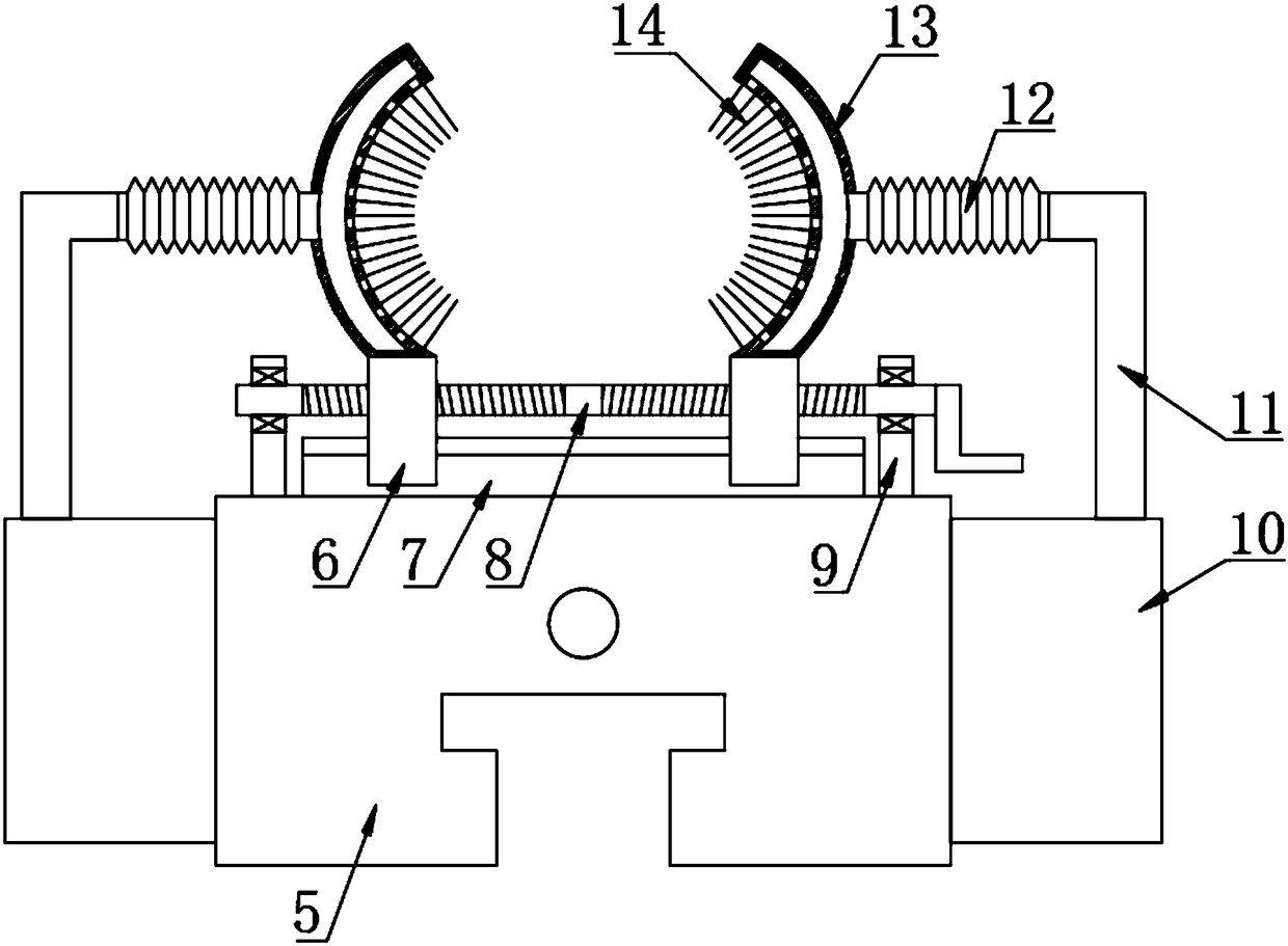 Multi-specification round steel environment-friendly rust removing device for automobile axle machining