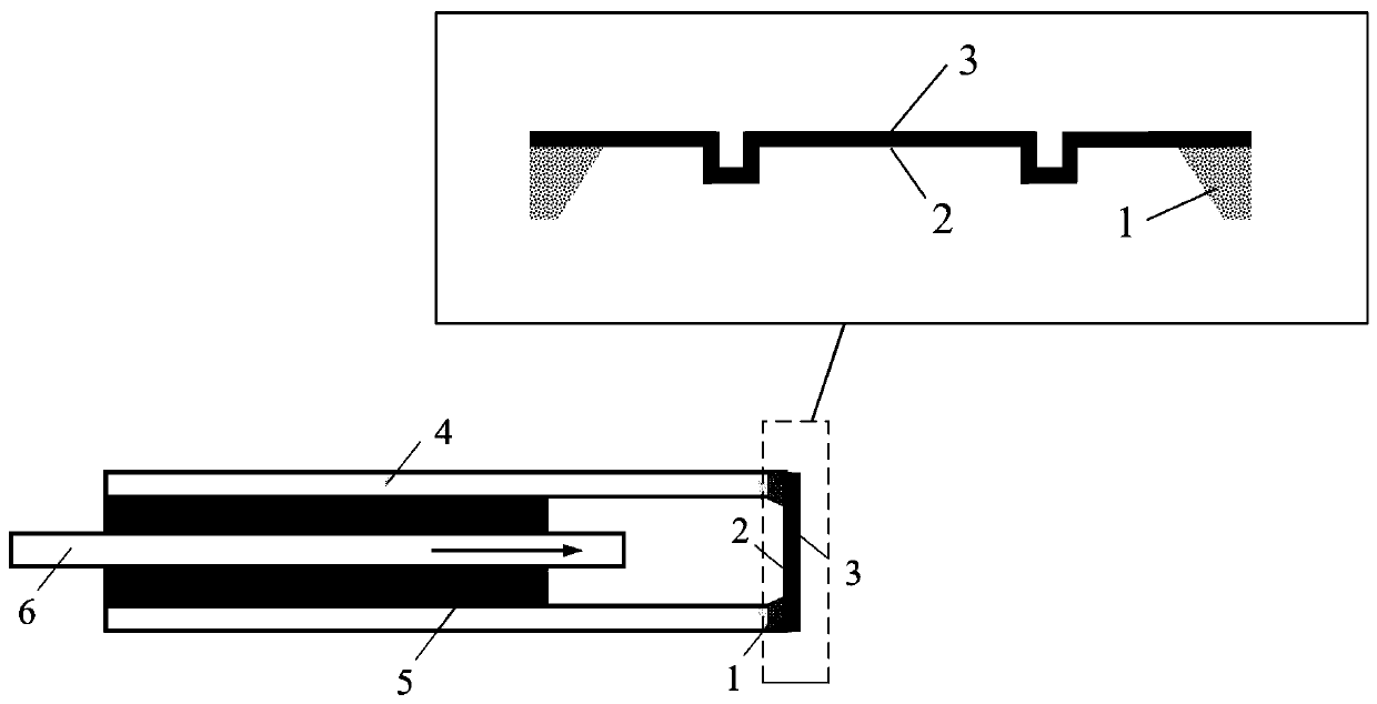 Optical fiber micro-optical-electro-mechanical system ultrasonic sensor with composite film structure and manufacturing method thereof