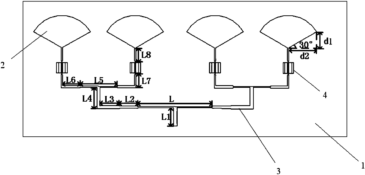 Dual-frequency phased array antenna loaded with ferroelectric-film phase shifter