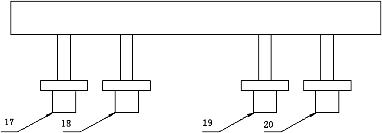 Train wheel lifting adjusting device and double-gauge train