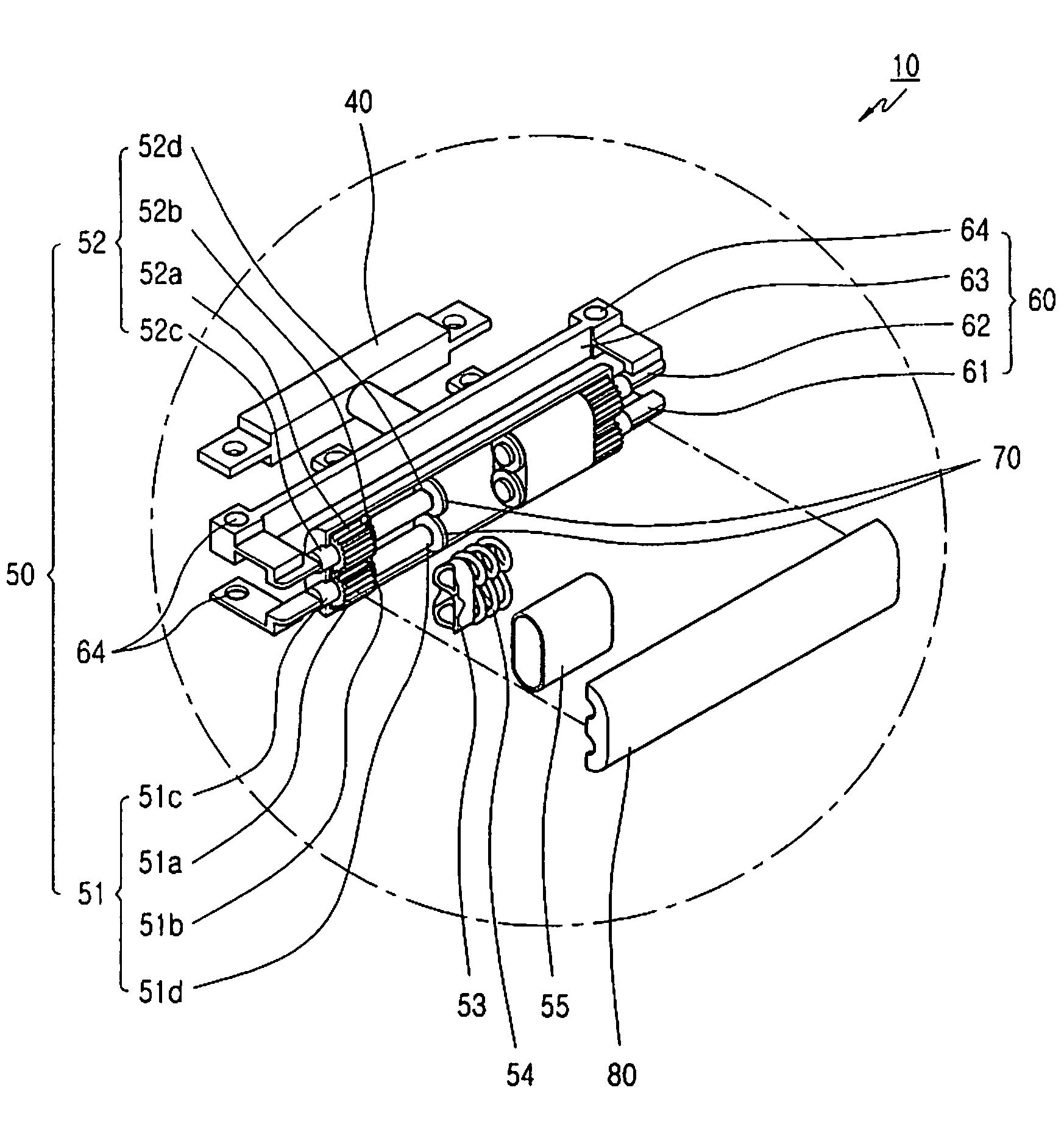 Hinge apparatus for portable communication device