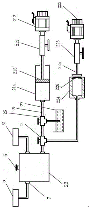 A hydraulic simulation device for invasive blood pressure test