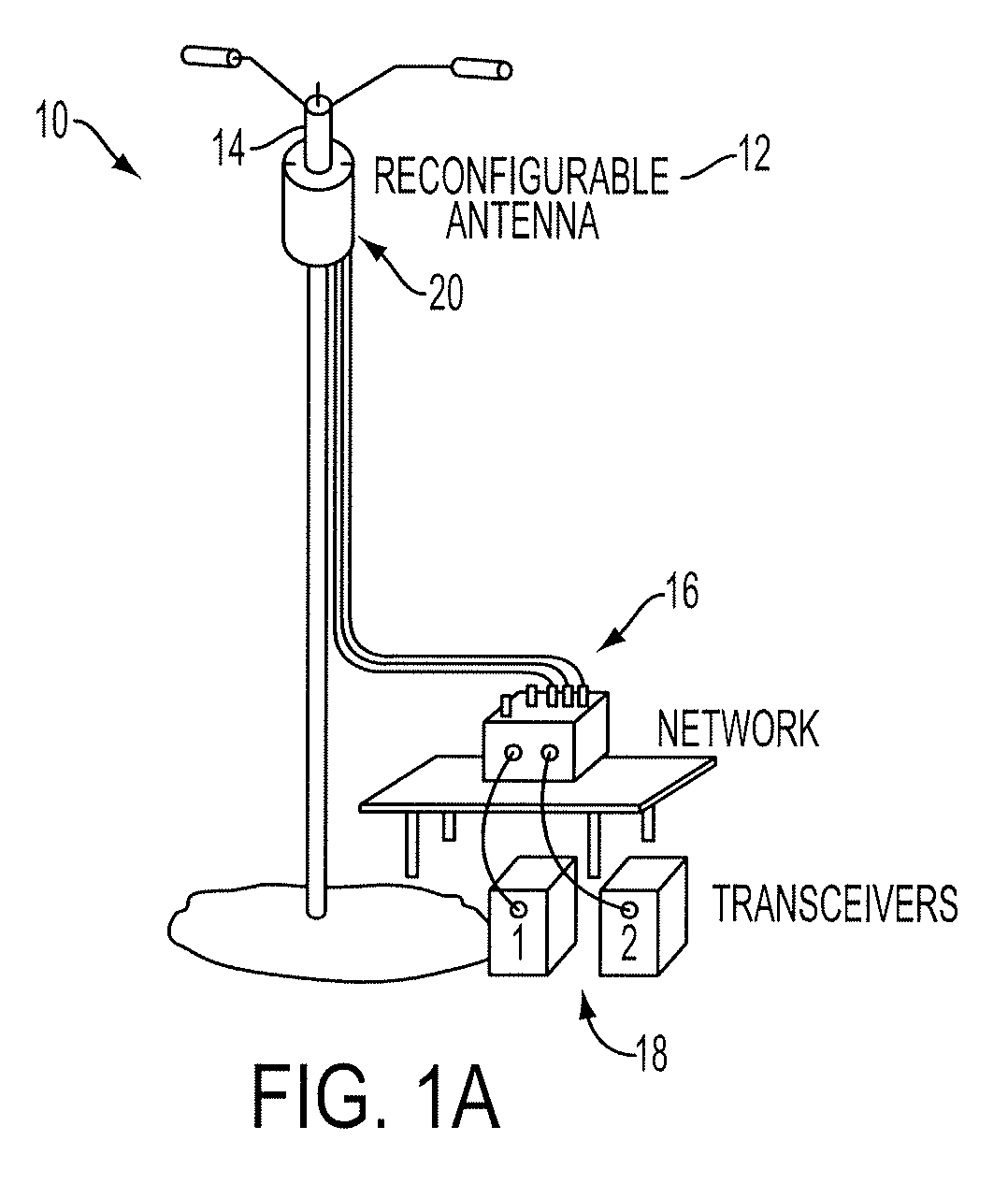 Circular base station antenna array and method of reconfiguring a radiation pattern