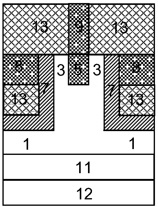 H-shaped grid-control source-drain symmetrically-changeable tunneling transistor and manufacturing method thereof