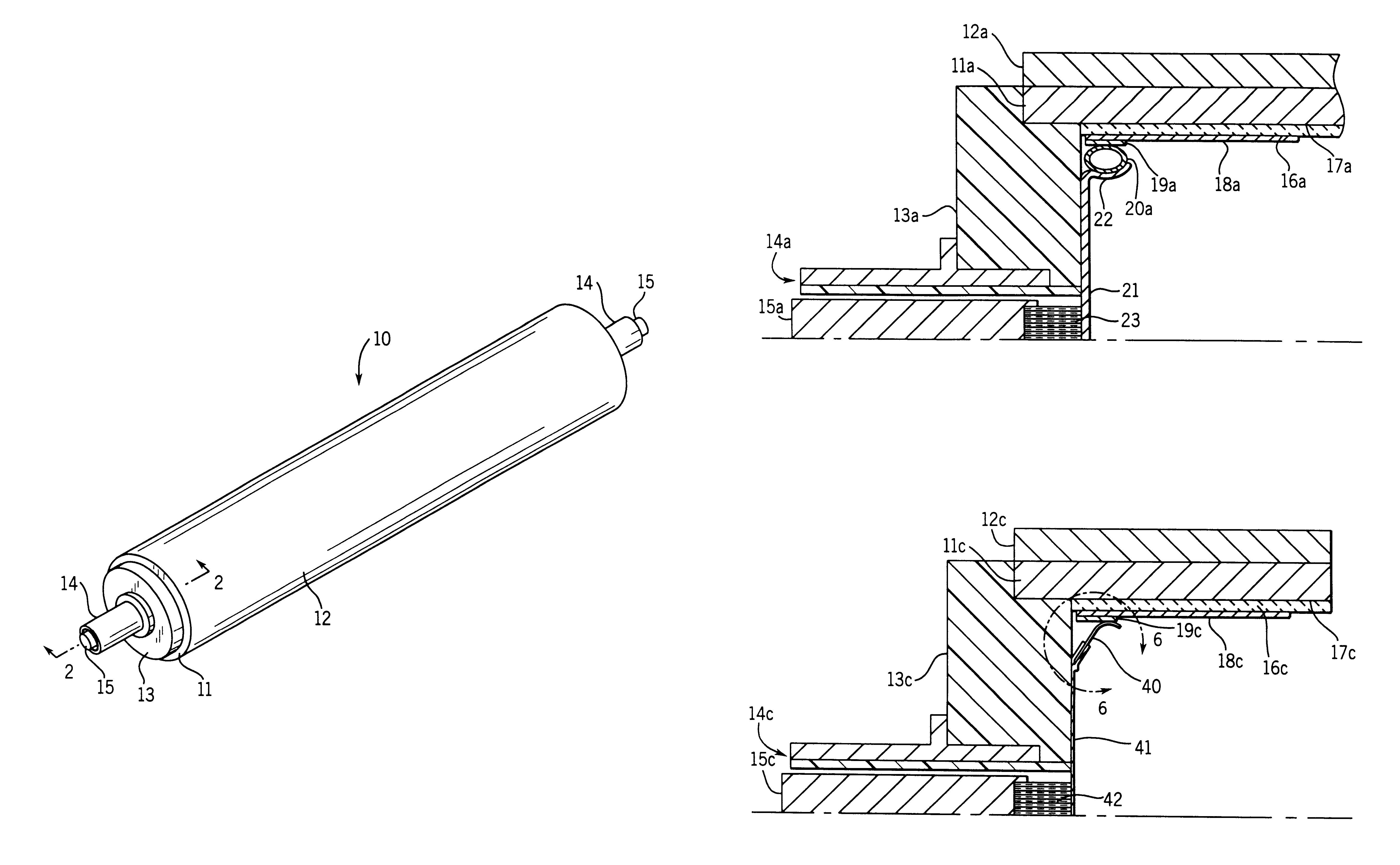 Ceramic heater/fuser roller with internal heater