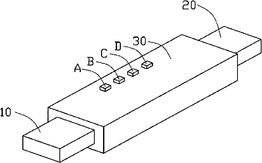 Device for testing power of USB interface