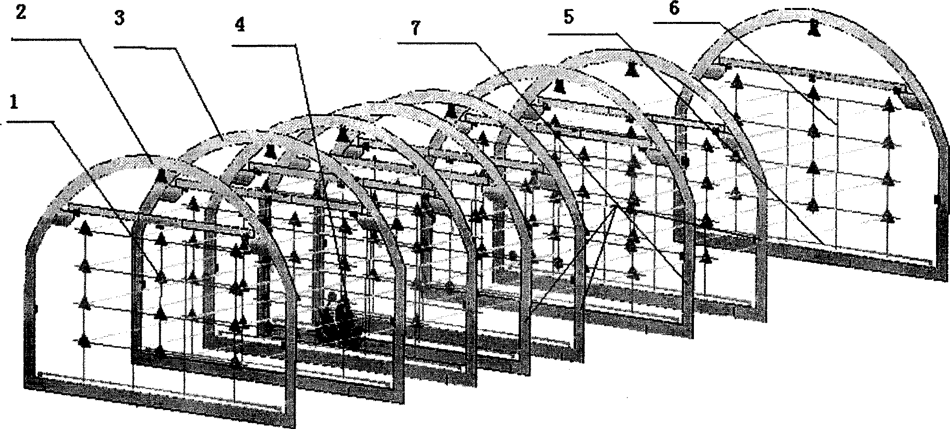 Test point putting rack for overall arrangement of test points in large-scale experiment