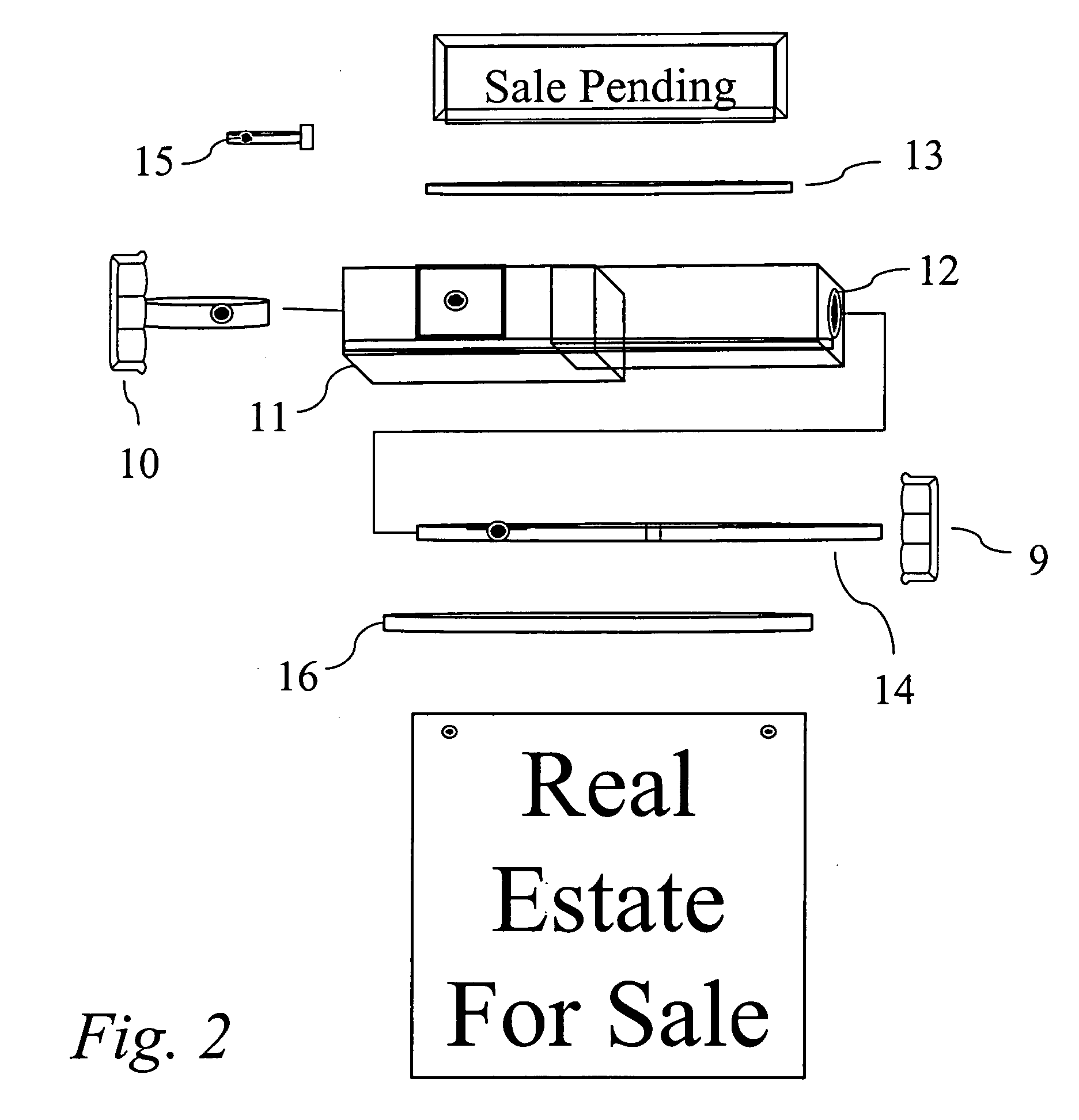 Real estate to go sign post