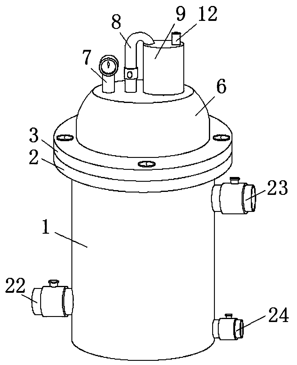 Raw material filtering device for aluminum-nickel-cobalt battery