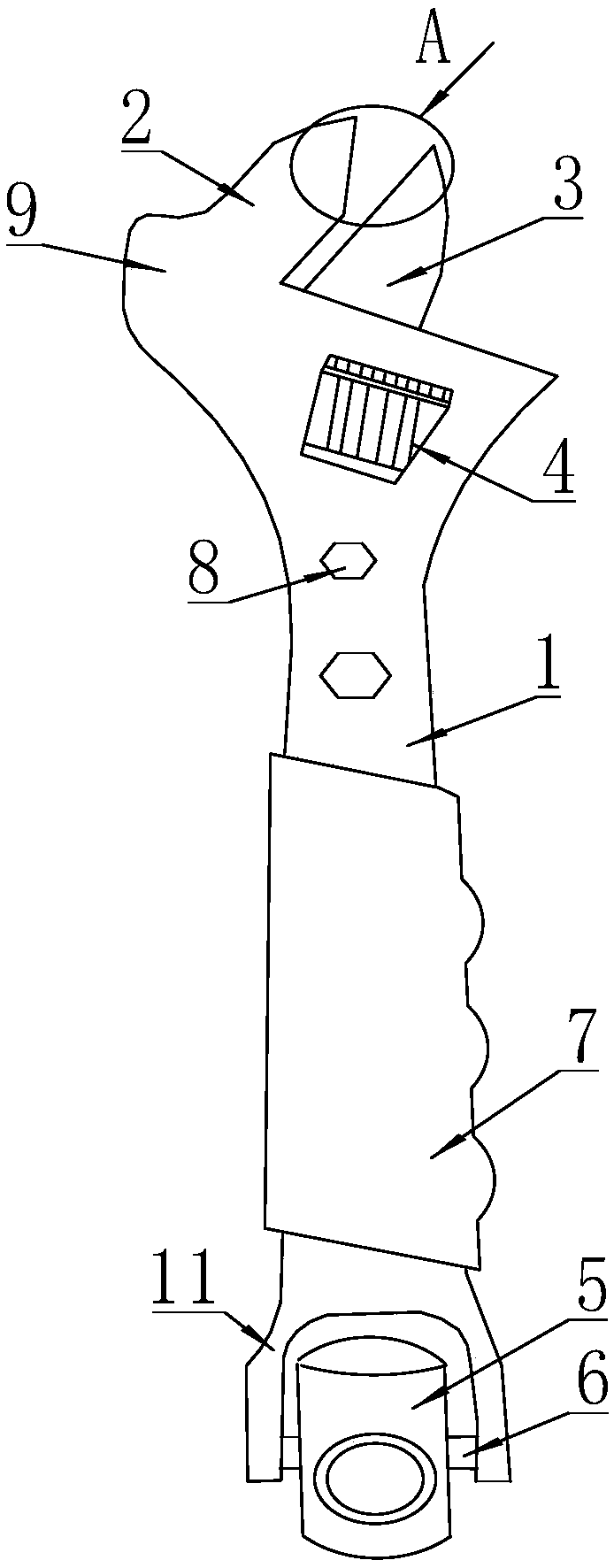 Manufacturing method for five-in-one adjustable spanner