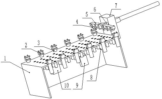 A shoe material cutting device