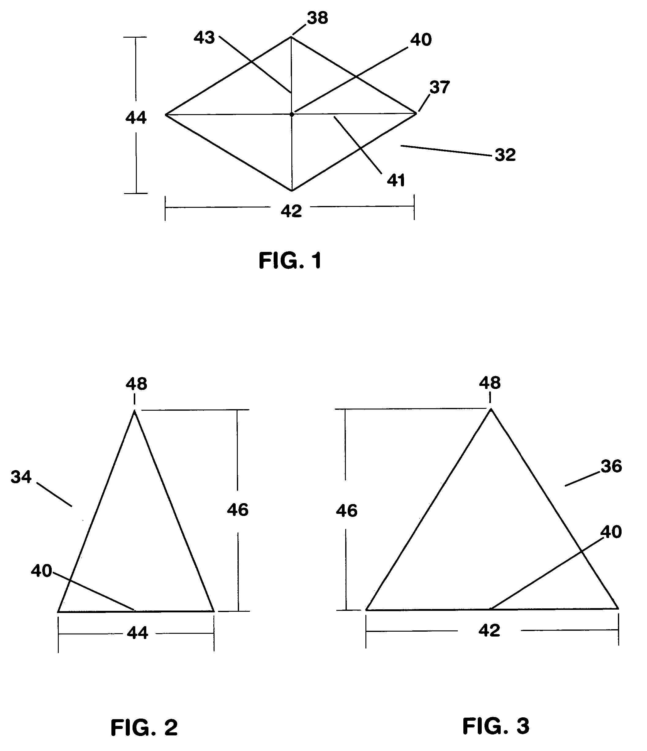 Golden rhombic pyramid-shaped building blocks