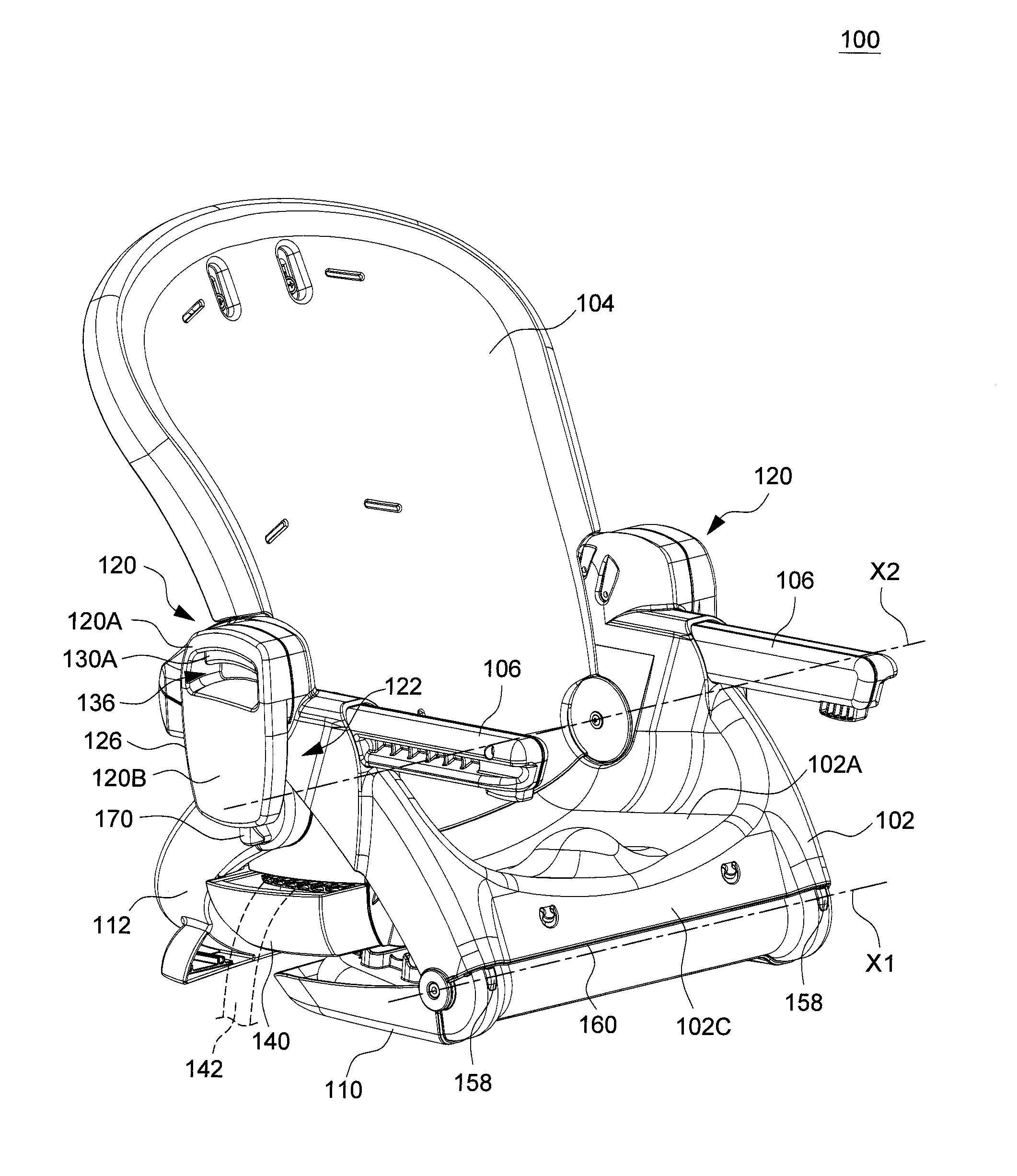 Child Seat Convertible to Multiple Configurations of Use