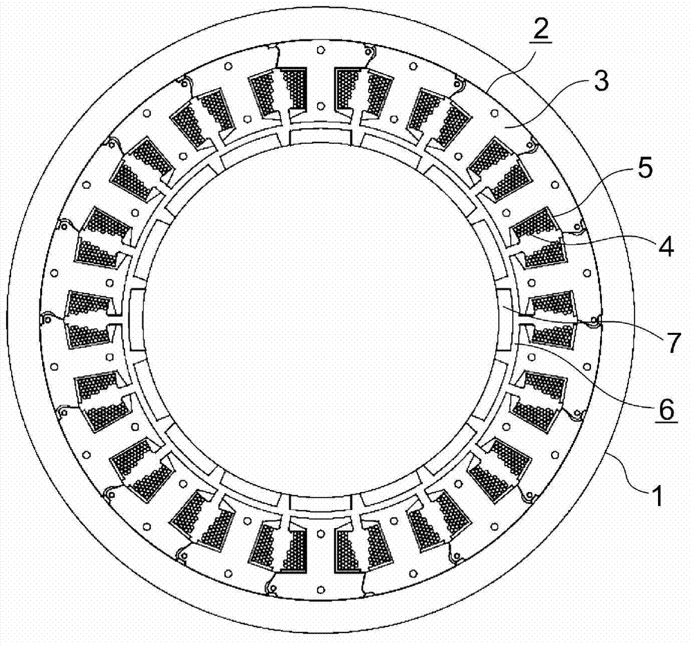 Rotary electric machine laminated core