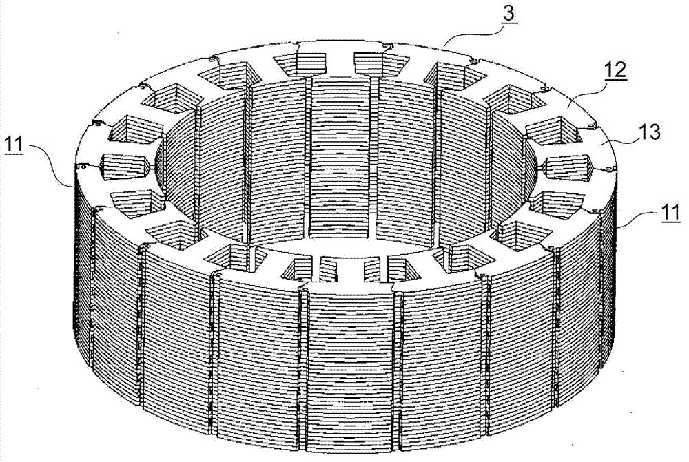 Rotary electric machine laminated core