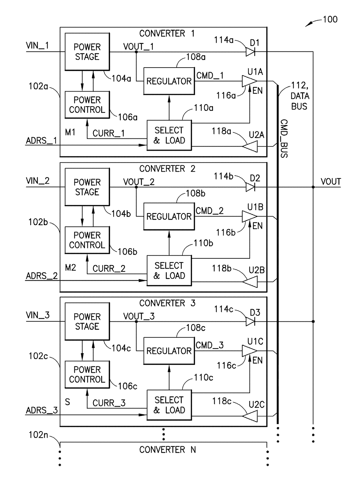 Load sharing between parallel connected power converters