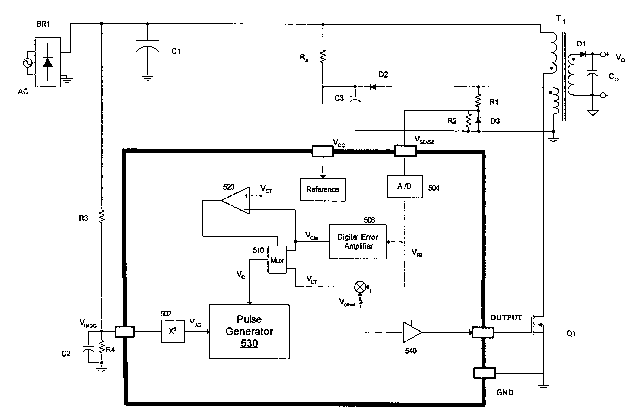 System and method for controlling current limit with primary side sensing