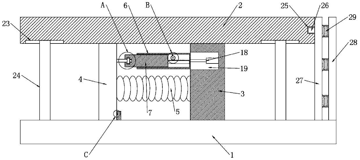 Building pipeline temporary arranging lateral anti-knock buffering base