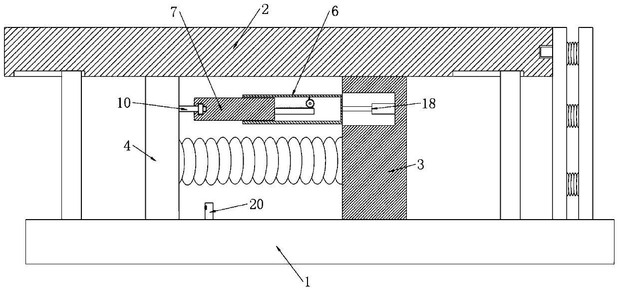 Building pipeline temporary arranging lateral anti-knock buffering base