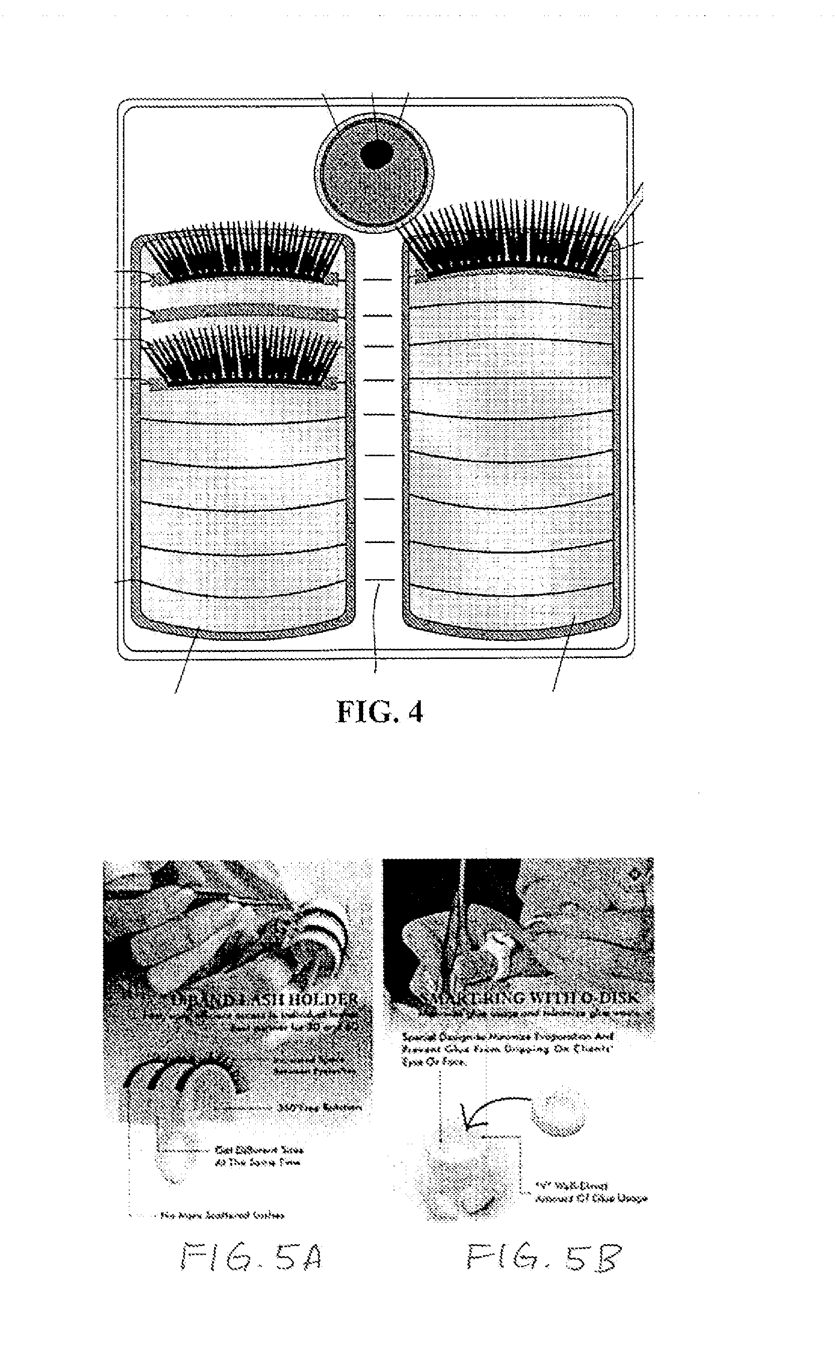 Tray for holding eyelash extensions and processes for applying eyelash extensions