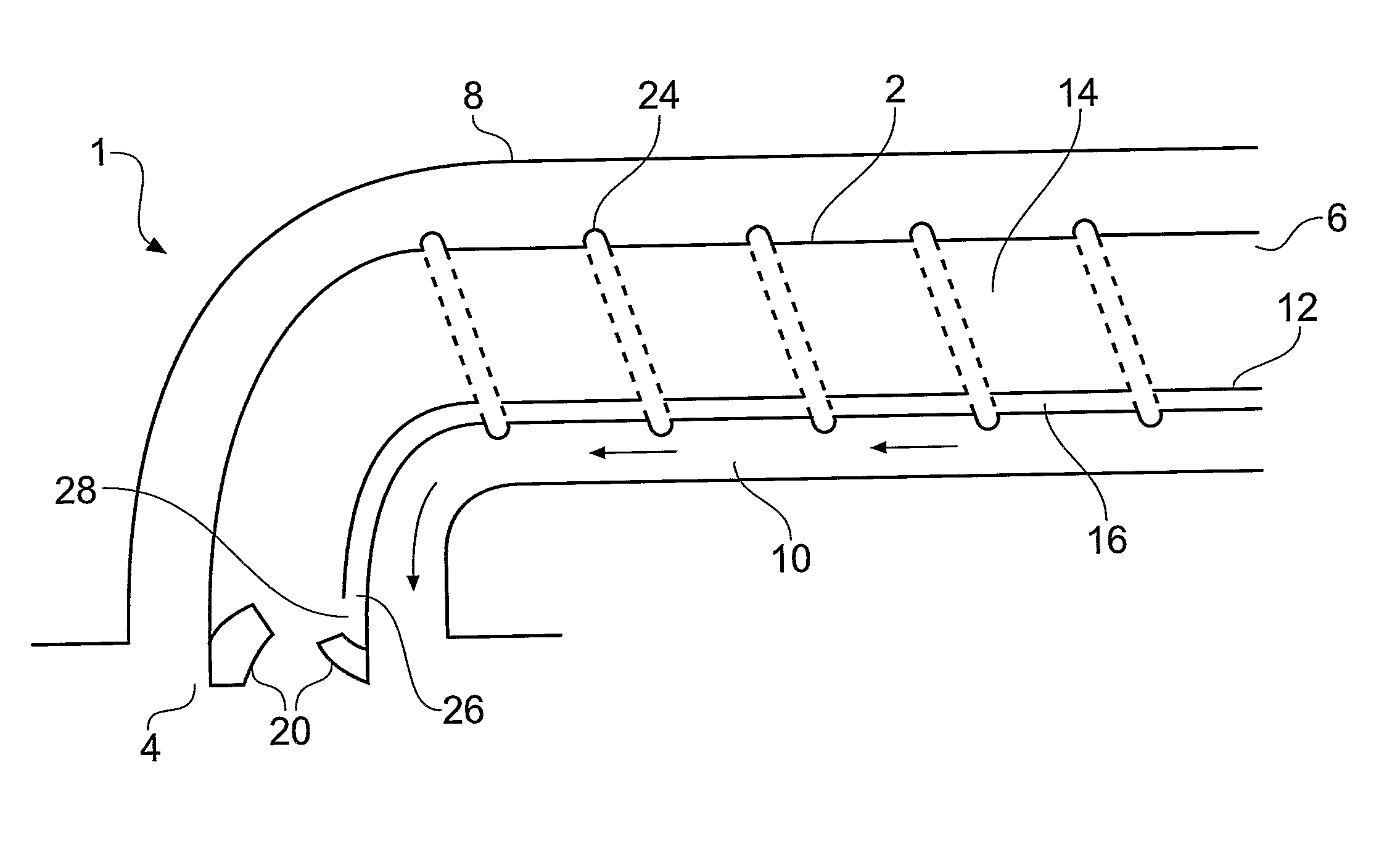 Flue, and a boiler including such a flue