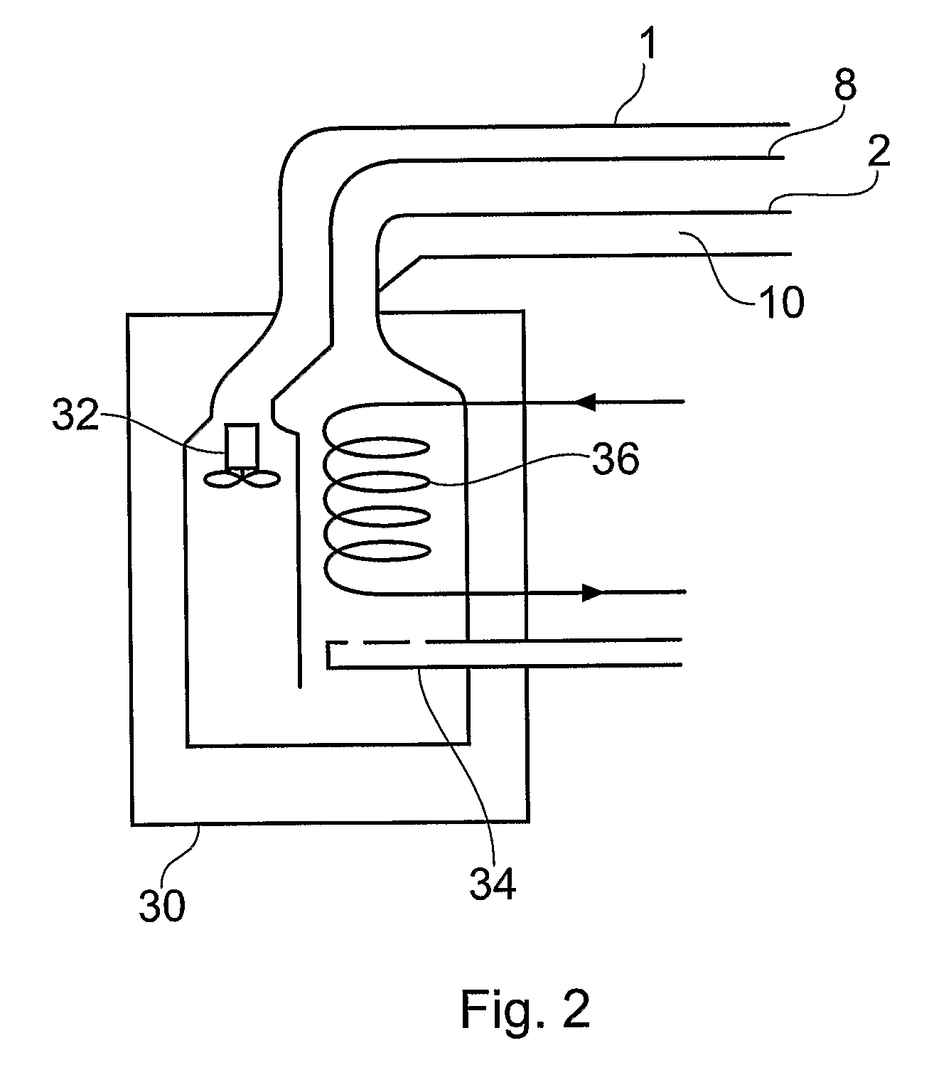 Flue, and a boiler including such a flue