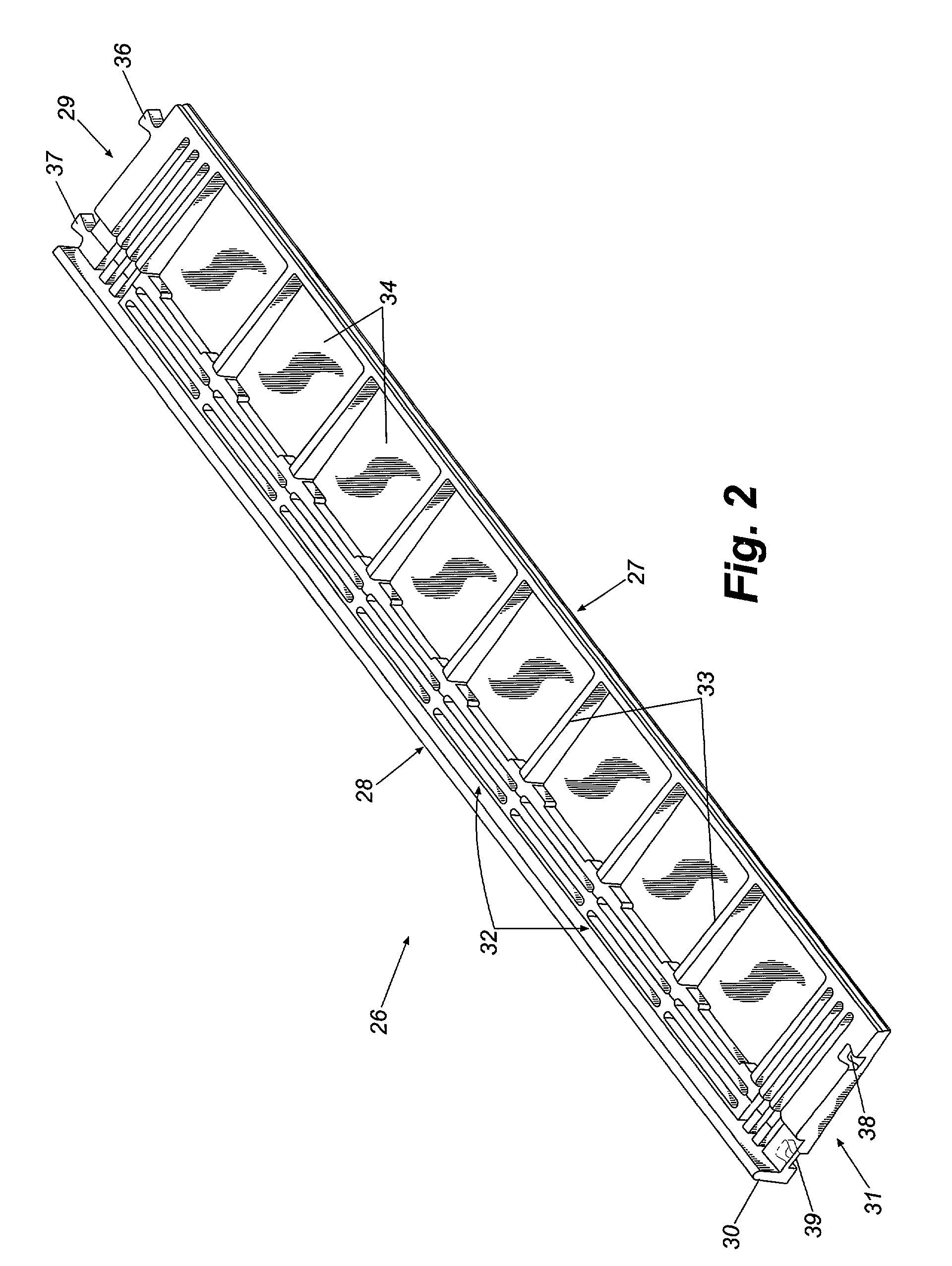 Continuous threshold assembly with modular interlocking substrate sections