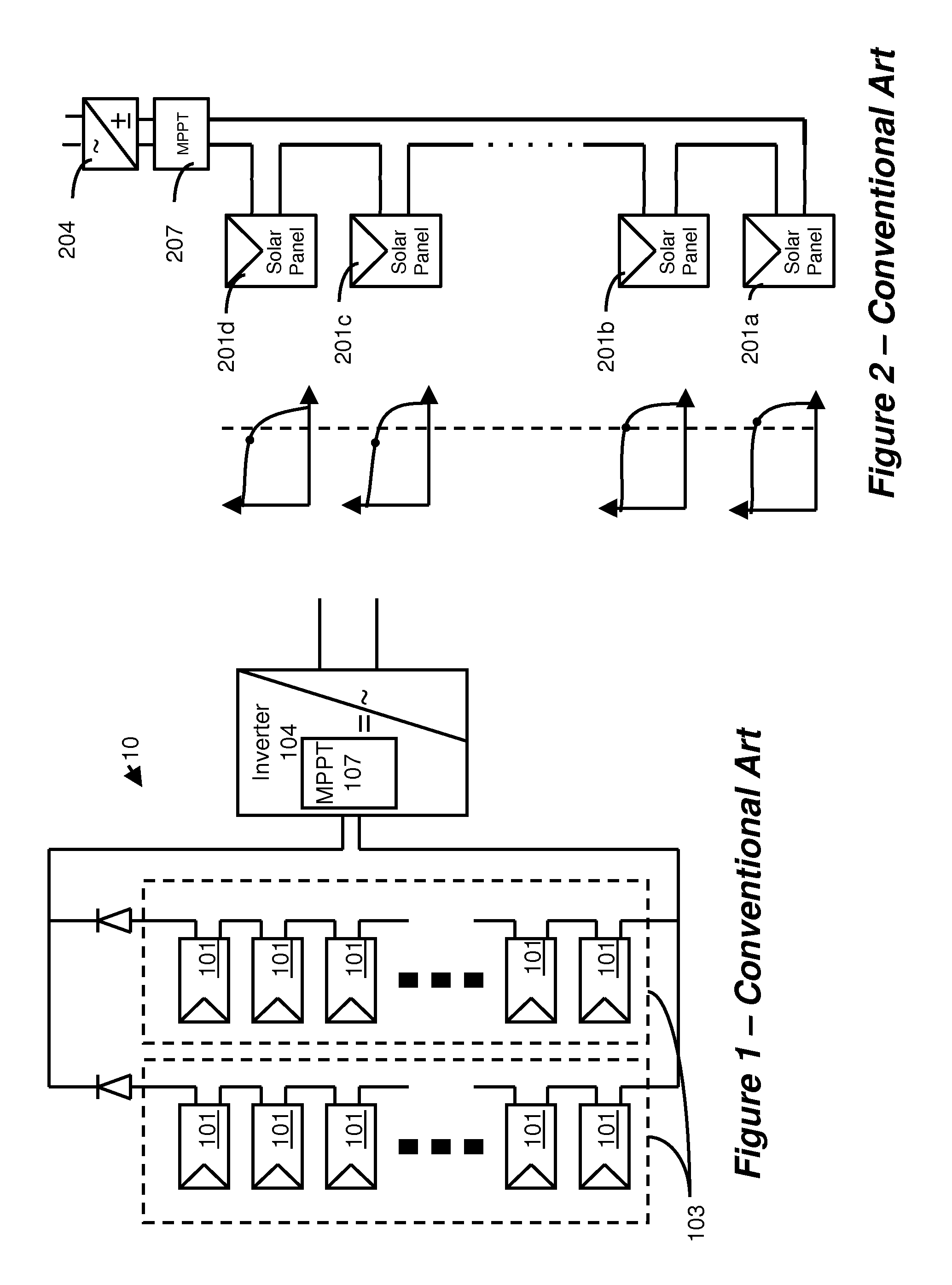 Distributed power harvesting systems using DC power sources