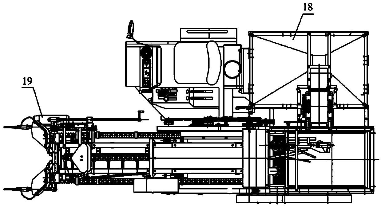 Semi-feeding self-propelled peanut combined harvester