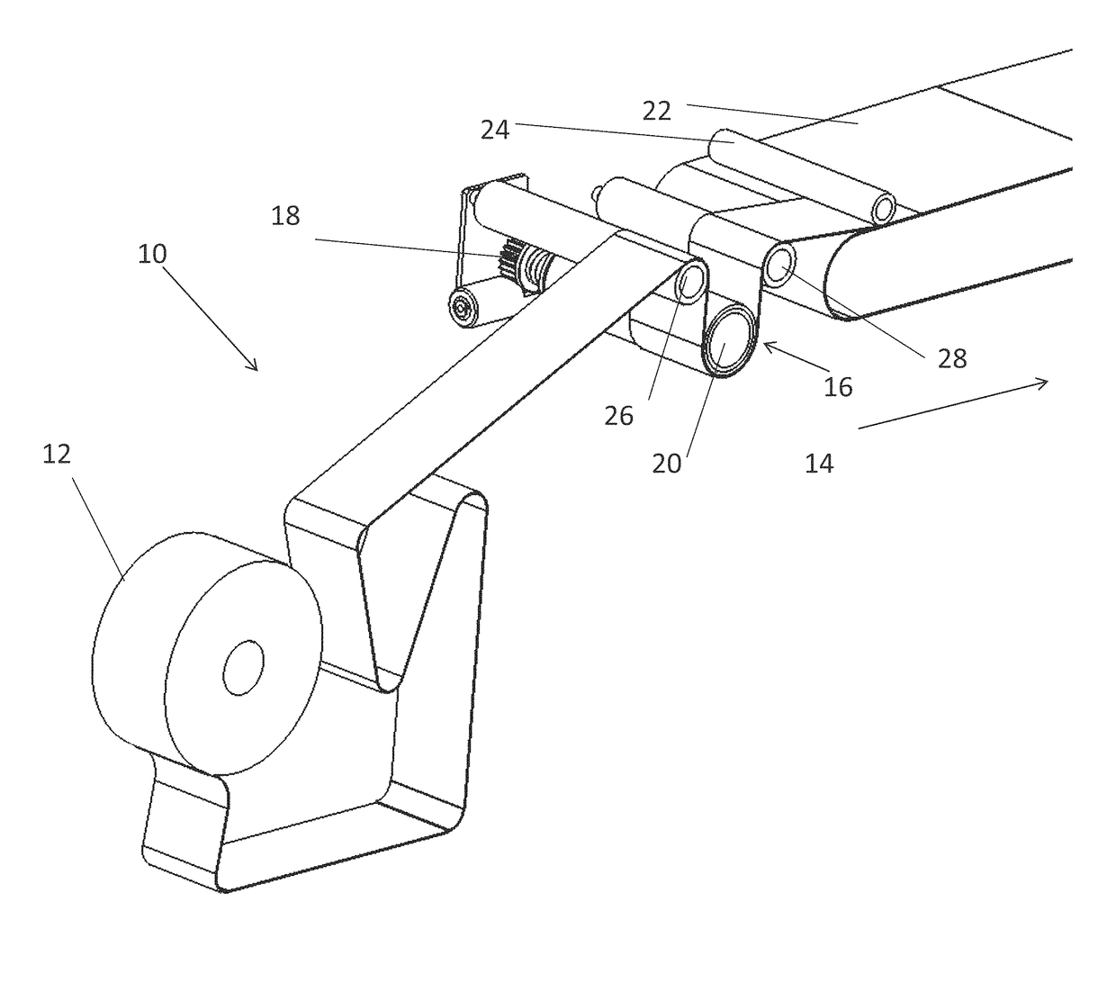 Tensioning mechanism for a textile feed to a stepped operation digital textile printer