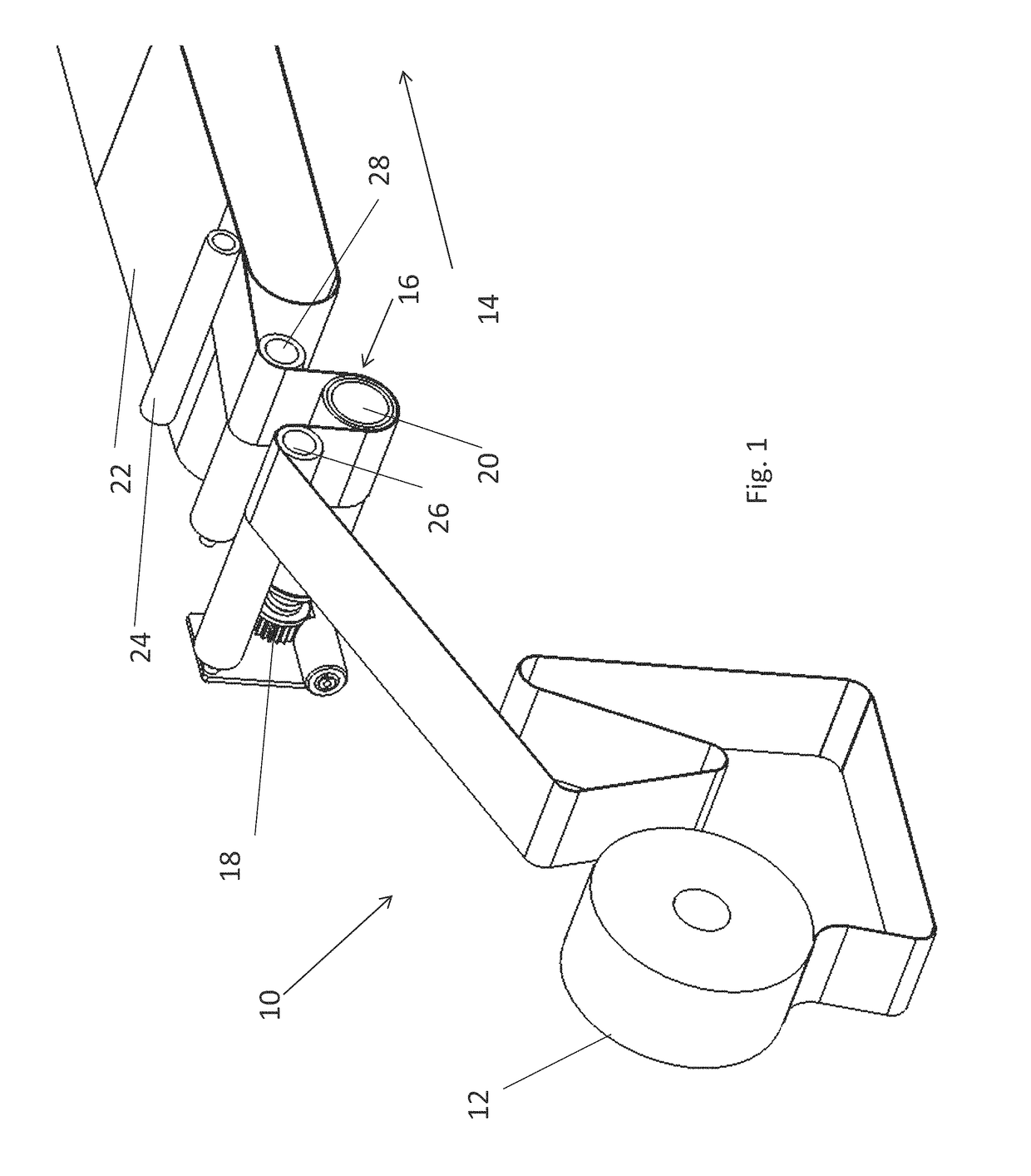 Tensioning mechanism for a textile feed to a stepped operation digital textile printer