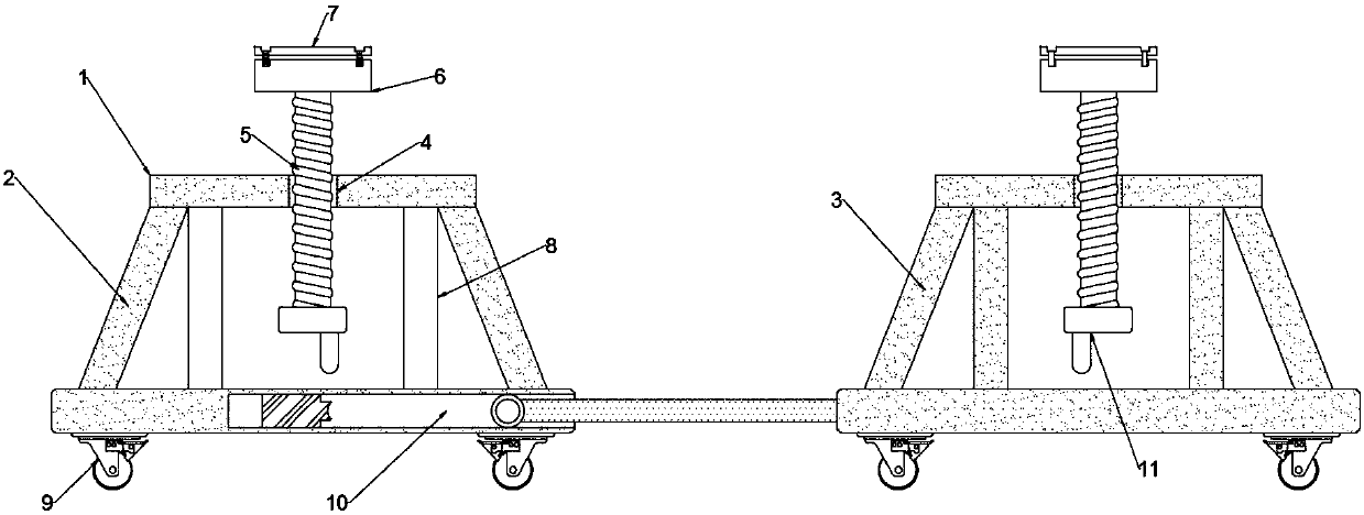 High-toughness fixed clamping device for automobile chassis processing