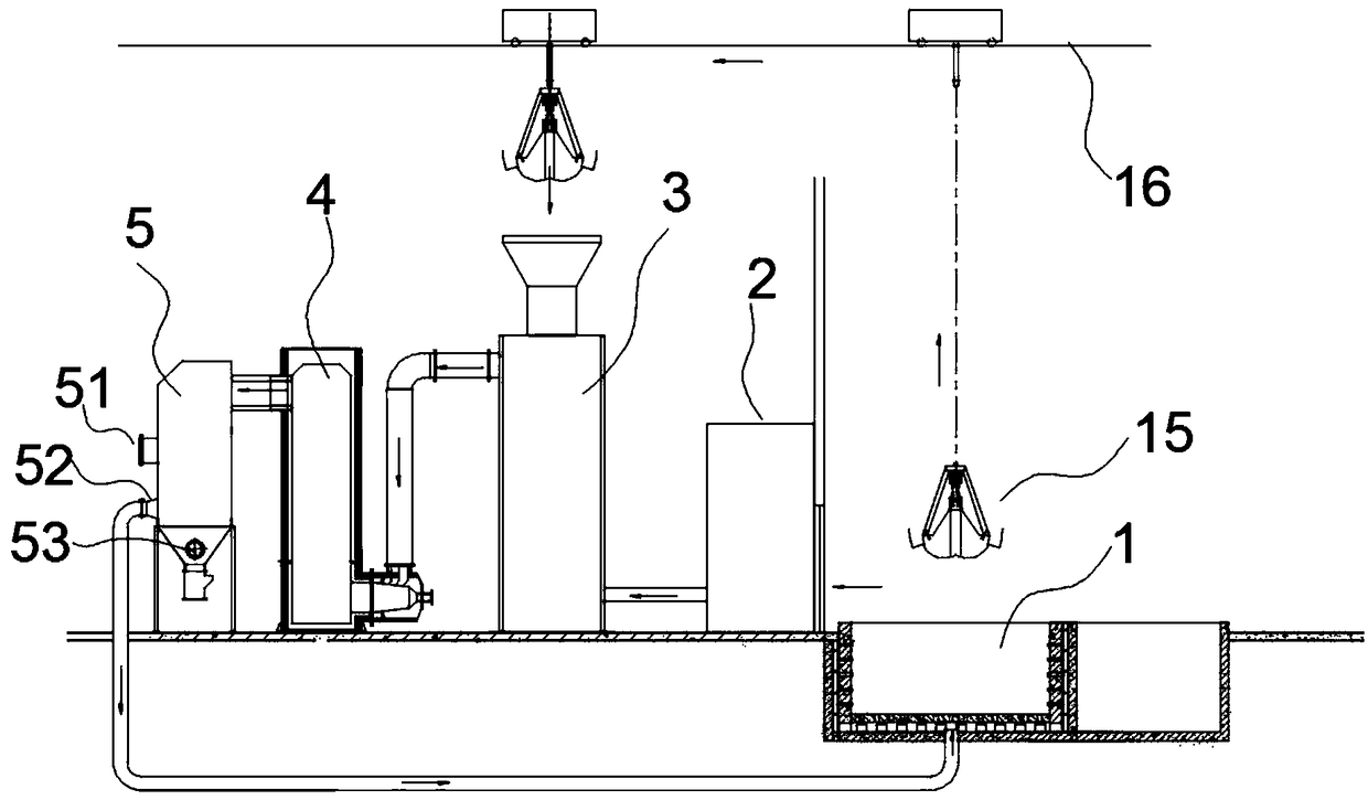 Slag discharge device for pyrolysis and gasification furnace of household waste