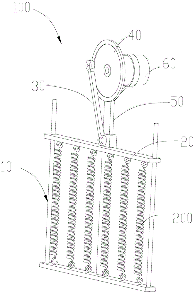 A spring tensile fatigue test device