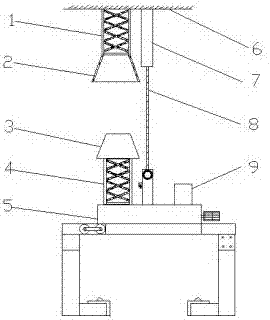 Device capable of preventing inertia swing of unmanned overhead crane clamp