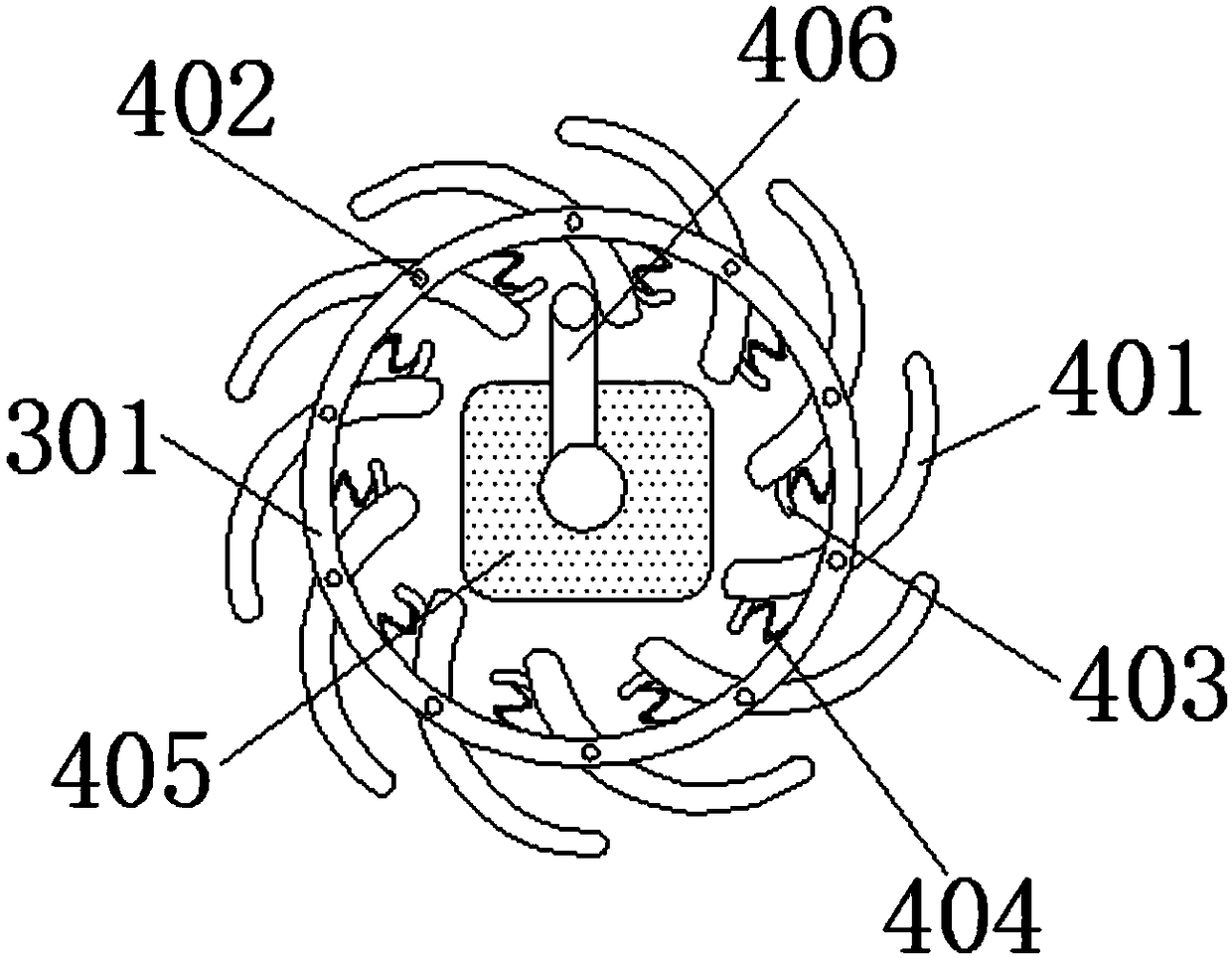 Quilt airing device with automatic slow edge turnover effect and dust flapping function