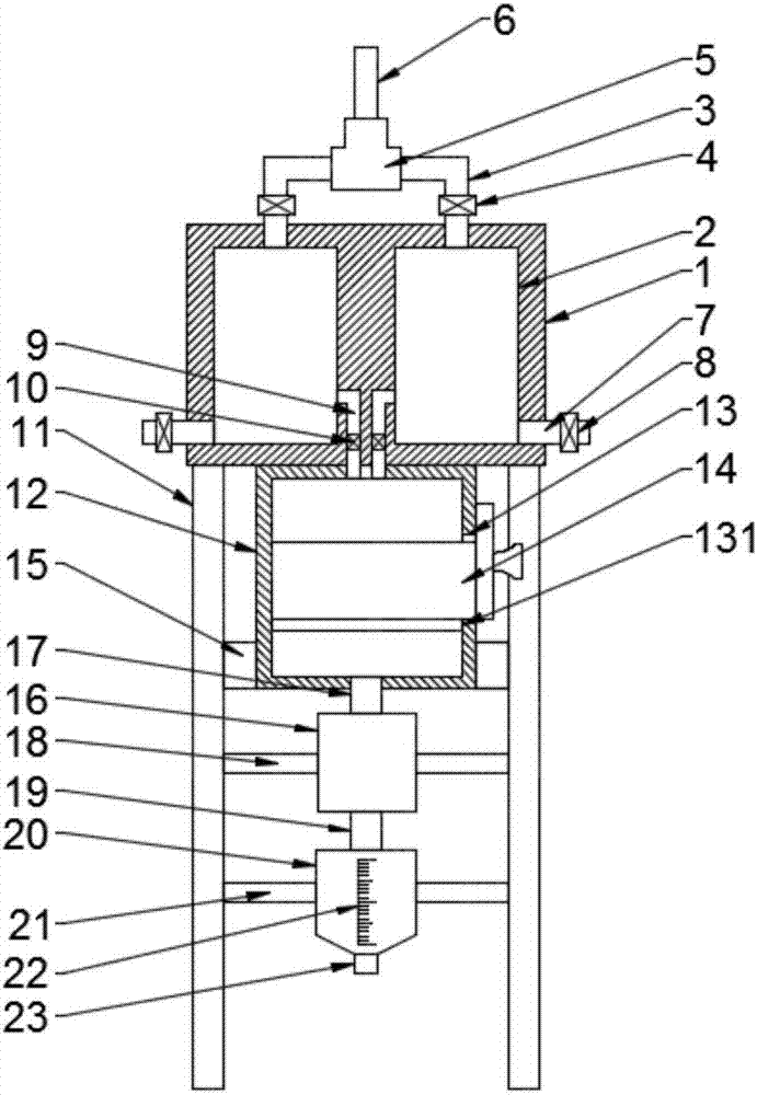 Efficient traditional Chinese medicine oral liquid precipitation and filtration device