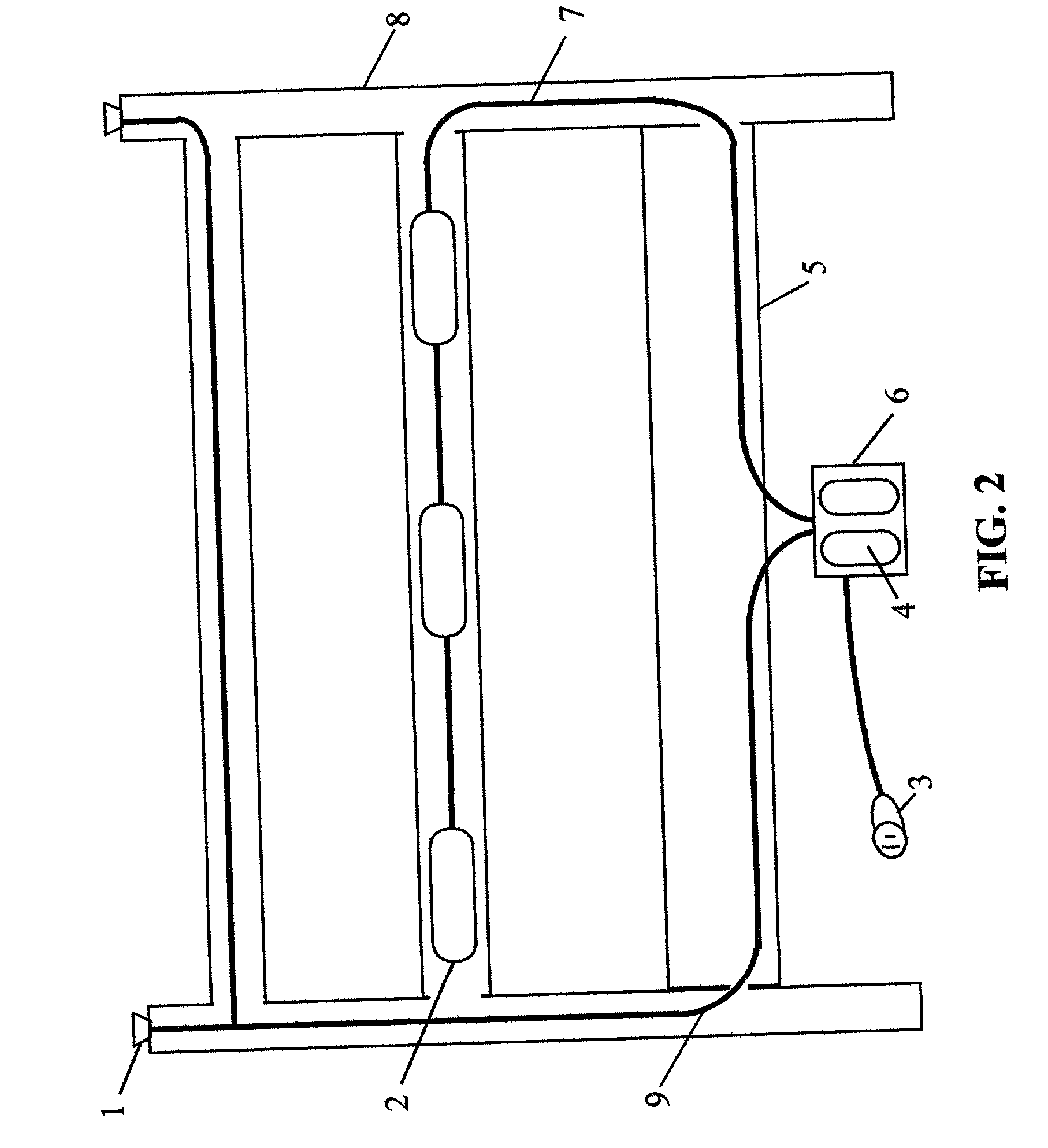 Multifunctional illumination system for furniture, and a bedstead of tubular construction employing this device