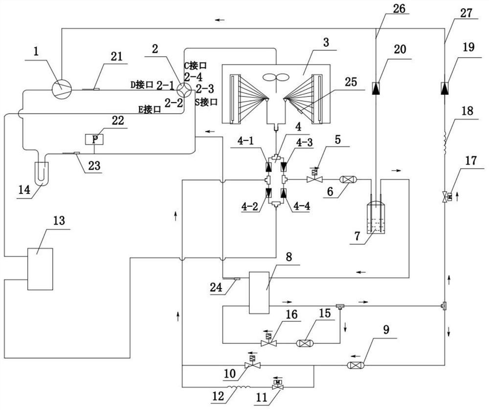 Low-temperature strong-heat air source heat pump system