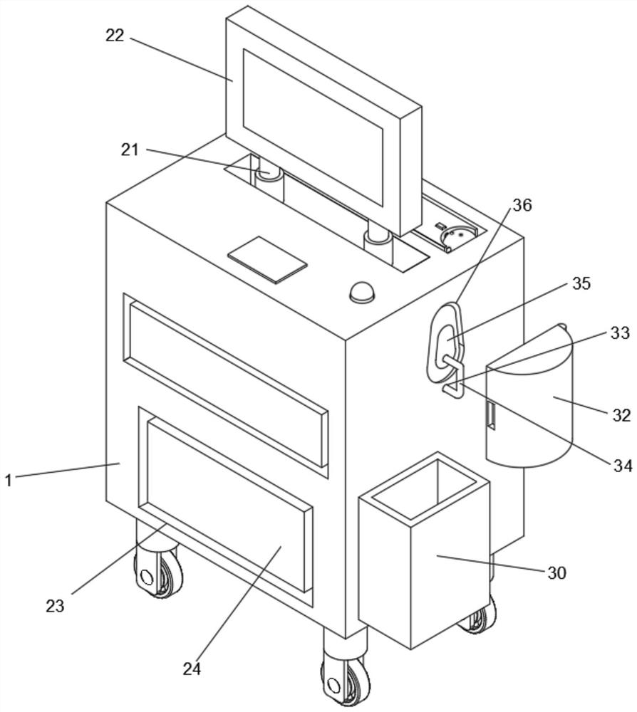 Multifunctional nursing and monitoring device for cardiovascular medicine department and use method of multifunctional nursing and monitoring device