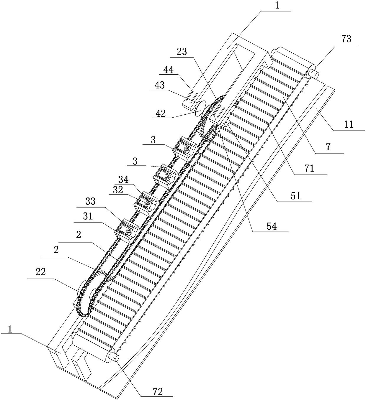 An integrated cutting device for garlic root hairs and stems