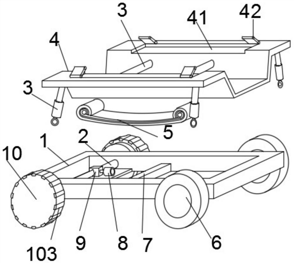 A robot bottom moving mechanism