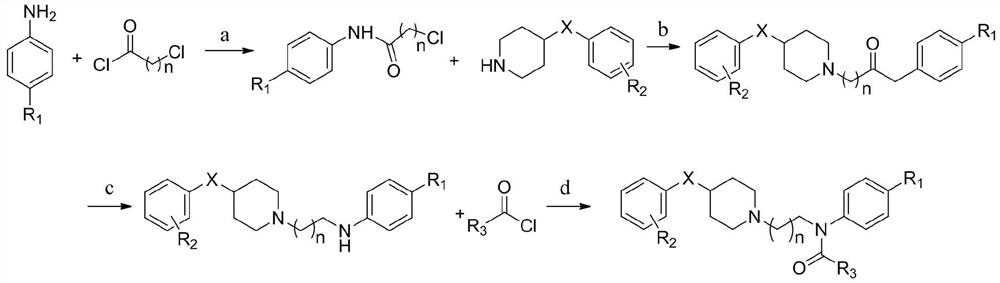 Piperidine amide derivative, and pharmaceutical composition and application thereof