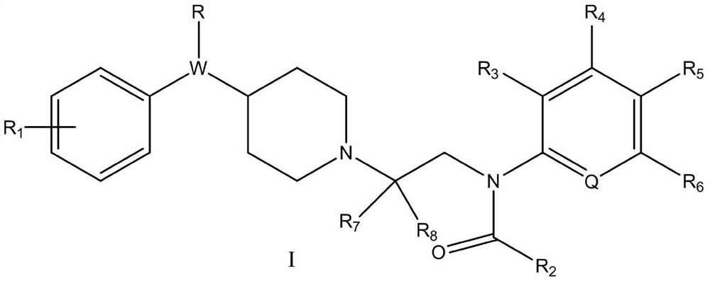 Piperidine amide derivative, and pharmaceutical composition and application thereof